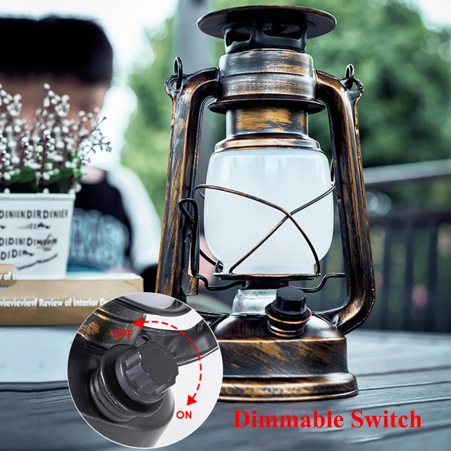Rustic led lanterns -  LED Vintage Kerosene Lamp