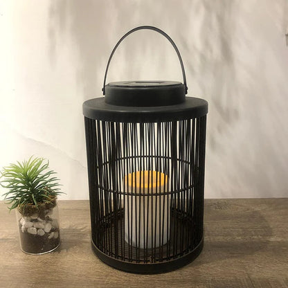 Lantern Sora Weave Light (Solar) – Rustic Charm for Your Outdoor Space
