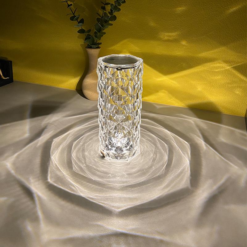 Crystal Rose Color Changing Touch Control + Remote Control Lamp