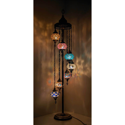 *HANDMADE* MOSAIC 7 BIG GLOBE LAMP DIFFERENT COLOR ARRANGEMENTS
