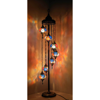 *HANDMADE* MOSAIC 7 BIG GLOBE LAMP DIFFERENT COLOR ARRANGEMENTS