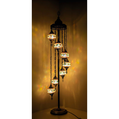 *HANDMADE* MOSAIC 7 BIG GLOBE LAMP DIFFERENT COLOR ARRANGEMENTS