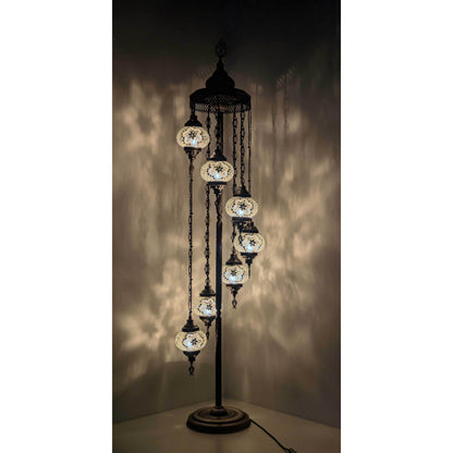 *HANDMADE* MOSAIC 7 BIG GLOBE LAMP DIFFERENT COLOR ARRANGEMENTS