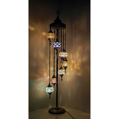 *HANDMADE* MOSAIC 7 BIG GLOBE LAMP DIFFERENT COLOR ARRANGEMENTS
