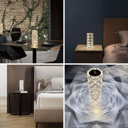 Crystal Rose Color Changing Touch Control + Remote Control Lamp