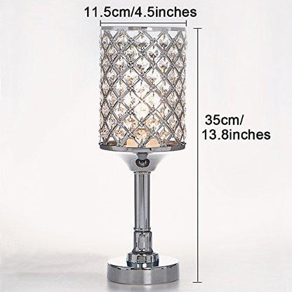 Clear Crystal Silver Table lamp