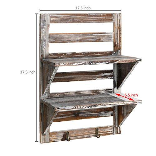 Rustic Wood Wall Mounted Organizer