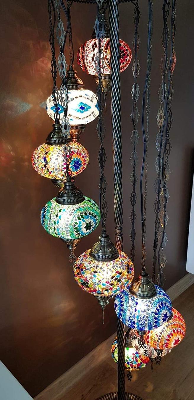 *HANDMADE* MOSAIC 11 BIG GLOBES DIFFERENT COLOR ARRANGEMENTS