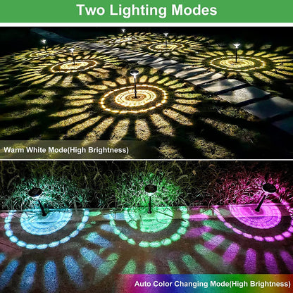 RainbowGlow Walkway Color Changing LED Solar Lights