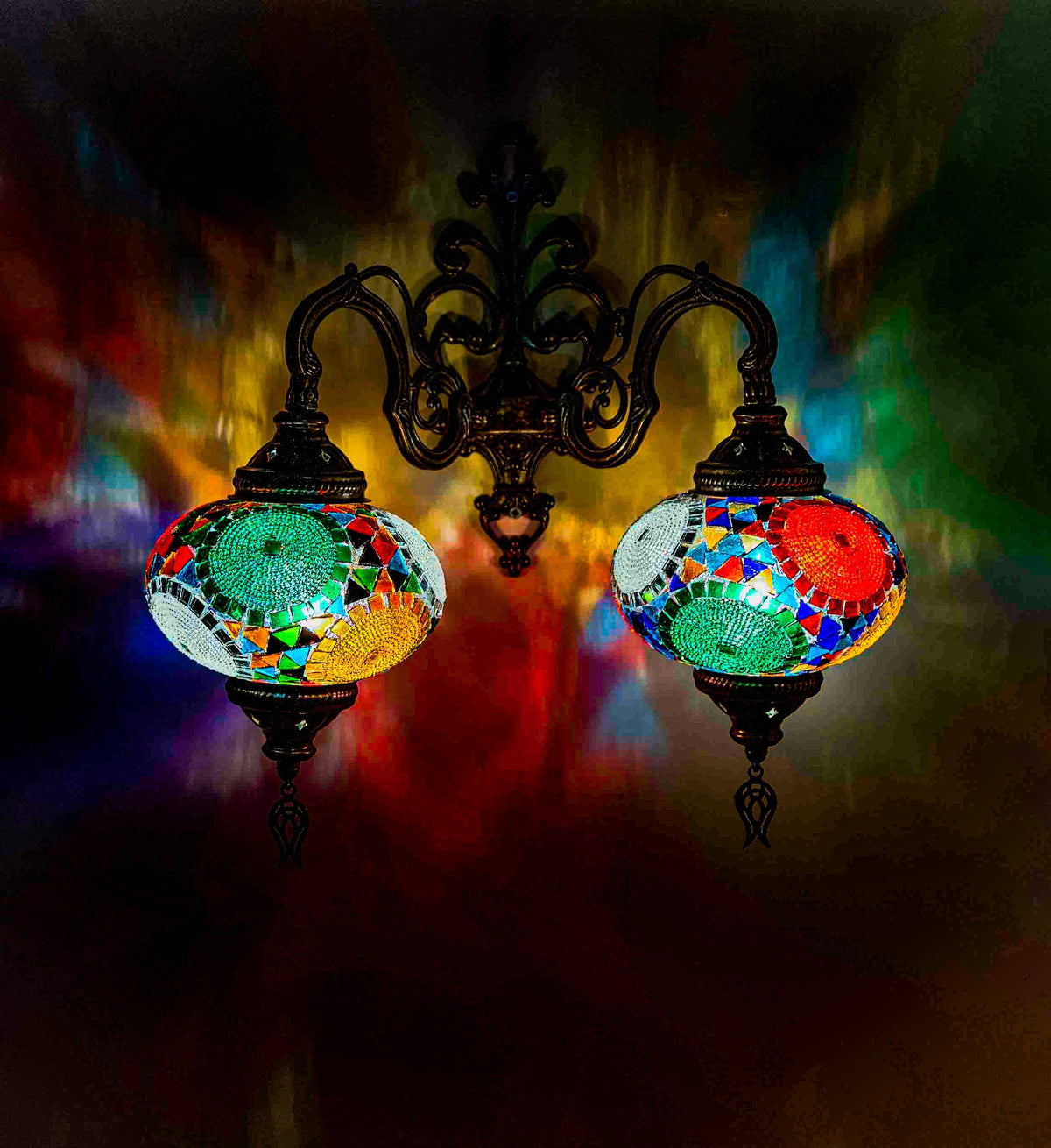 *HANDMADE* MOSAIC WALL LAMP