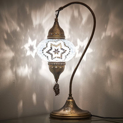 HANDMADE MOSAIC NEW SWAN NECK LAMP (FREE AND FAST EXPEDITED 5 DAY SHIPPING)
